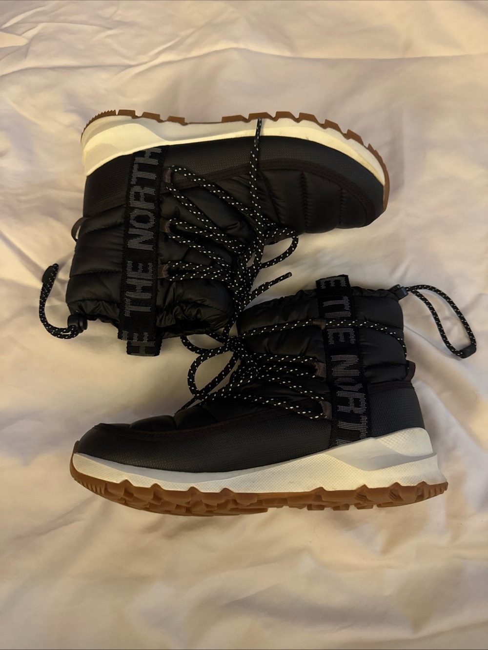 The North Face Black Kids Winter Boots with Gum Sole